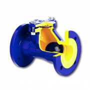 Клапан обратный шаровой Zetkama 400 D - Ду200 (ф/ф, PN16, Tmax 70°C, исполнение №55)