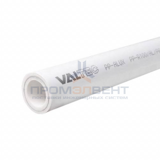 Труба полипропиленовая армированная алюминием VALTEC PP-ALUX - 25x4.2 (PN25, Tmax 95°C, штанга 4 м)