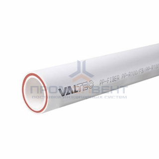 Труба полипропиленовая армированная стекловолокном VALTEC PP-FIBER - 20x2.8 (PN20, штанга 4 м.)