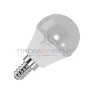 Лампа светодиодная шарик FL-LED GL45 5,5W 2700К 220V E14 45х80 510Лм теплый свет