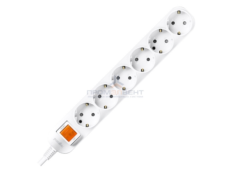 Anam Legrand e-Fren 6 Удлинитель с выключателем, шнур 1.5м, 16A, 250V