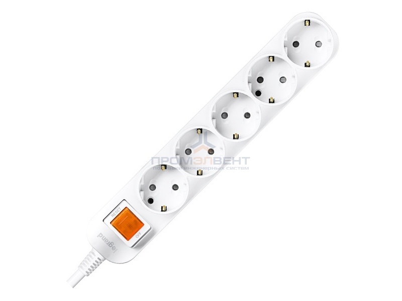 Anam Legrand e-Fren 5 Удлинитель с выключателем, шнур 2.5м, 16A, 250V