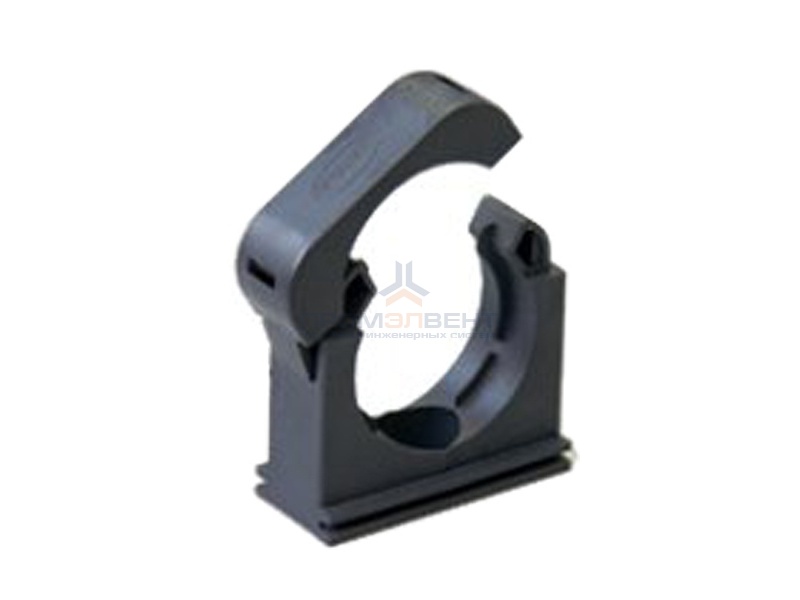 Держатель с крышкой DN 23-29 мм, полиамид, цвет чёрный