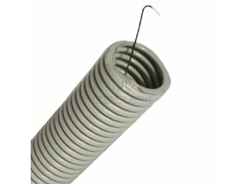 Труба ПВХ гофрированная DKC д.32мм, лёгкая с протяжкой, цвет серый [бухта 25м]