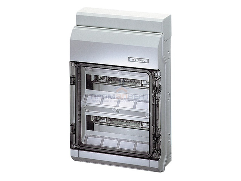 Щит распределительный Hensel KV 2524 на 24 модуля IP54 с клеммой PE+N, 458х295х129мм